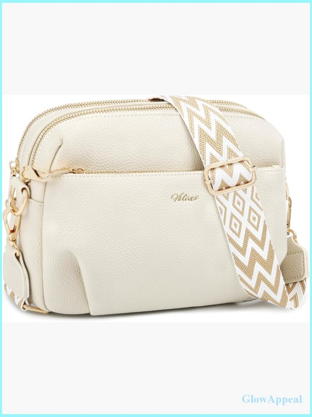 Vegan Leather Anti Theft Crossbody Bag RFID Blocking Multi Pockets Adjustable